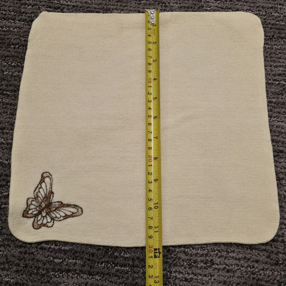 vintage‎ martex washcloth towel yellow butterfly cotton square usa mcm retro